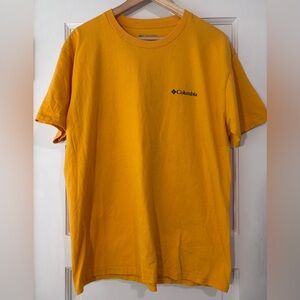 Columbia Short Sleeve Logo Tee in Mustard Yellow